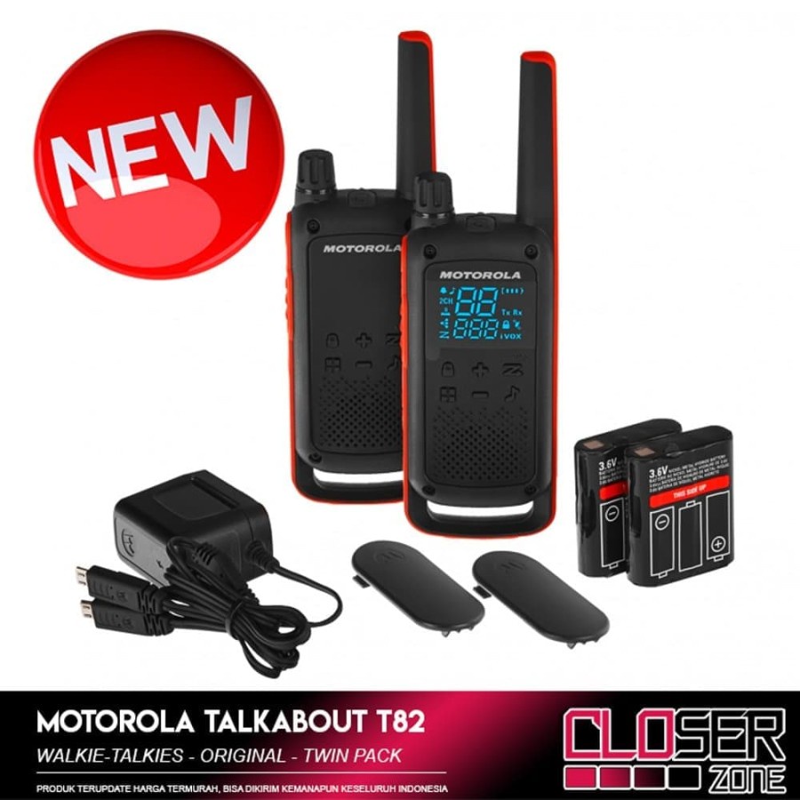 Jual Walkie Talkie Motorola T Original Pasang Two Way Radio Tlkr T Shopee Indonesia