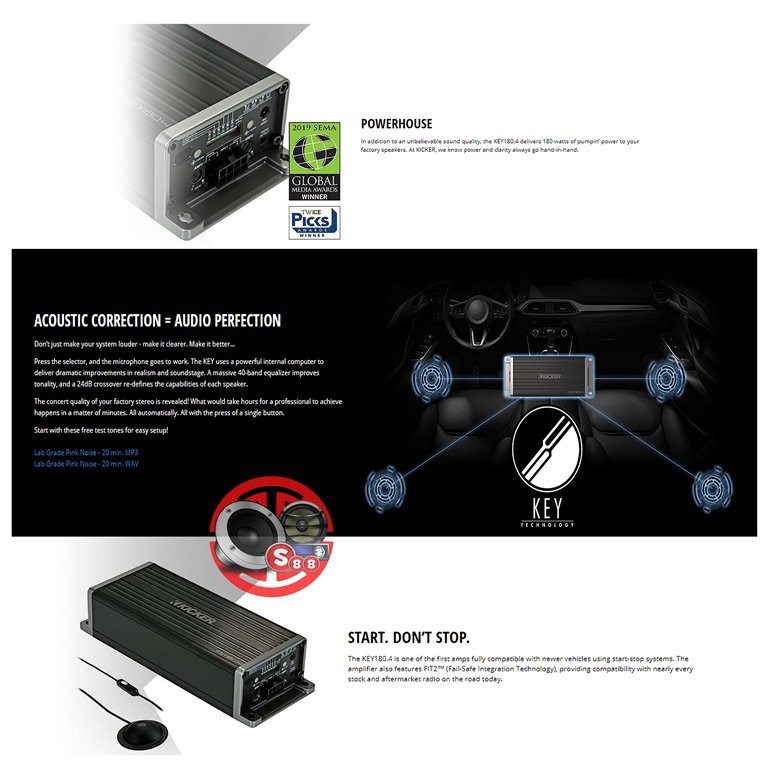 Jual Kicker Key180.4 Smart Amplifier With Automatic Tuning DSP Audio