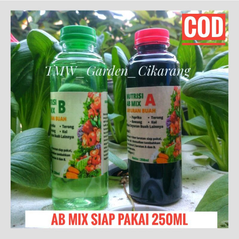 Jual NUTRISI AB MIX HIDROPONIK SIAP PAKAI 250ML | Shopee Indonesia