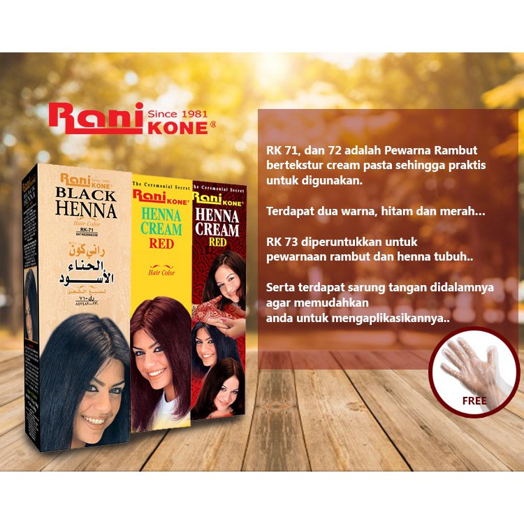 Jual RANI ARAB ORIGINAL CREAM RED HAIR RANI HENNA COLOUR HAIR COLOR