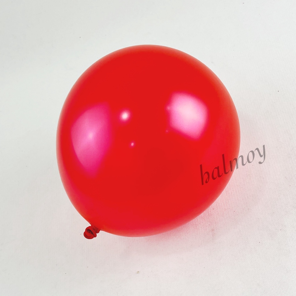 Jual Balon Latex Metallic Inch Warna Merah Pack Pcs Shopee Indonesia