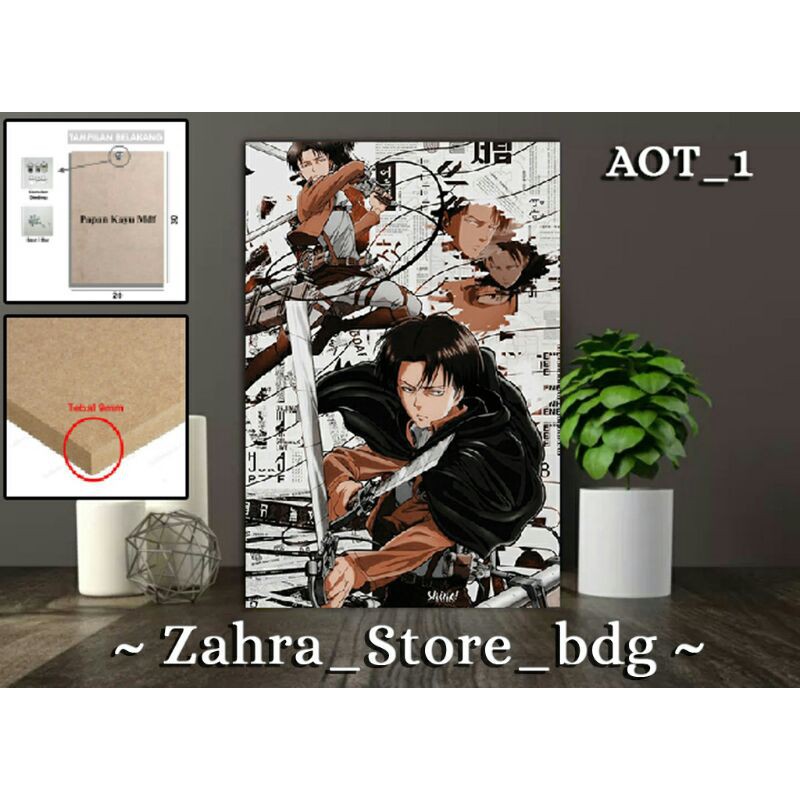 Jual Poster Dinding Anime AOT/Hiasan Dinding Rumah Anime Attack on