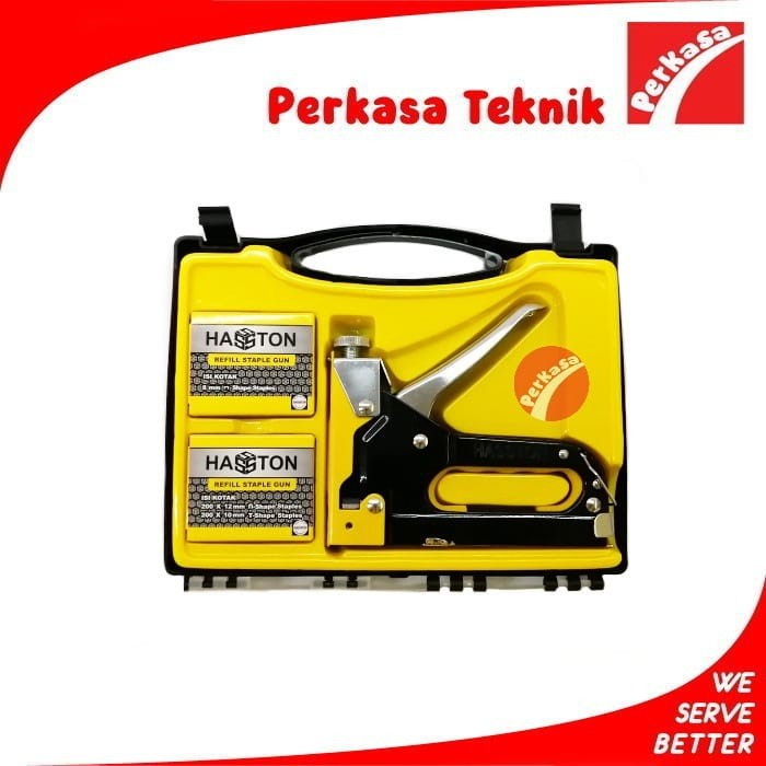 Jual Hasston Prohex Staples Tangan Set Box Plastik In Gun Tacker Shopee Indonesia