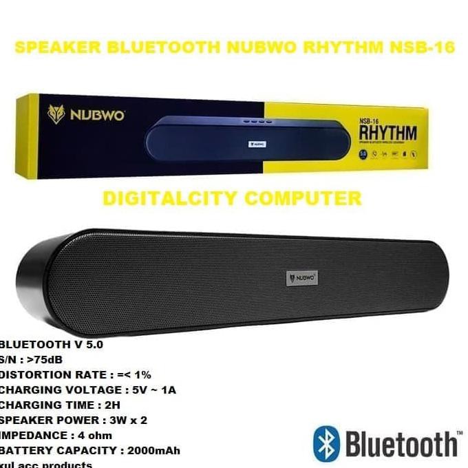 Jual Speaker Bluetooth Portable Nubwo Nsb16 Bluetooth Speaker Soundbar
