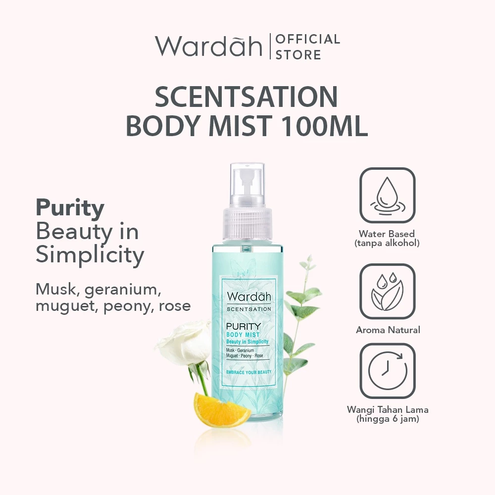 Wardah Scentsation Body Mist 100 ml Parfum Wanita Wangi Tahan Lama 5 Jam