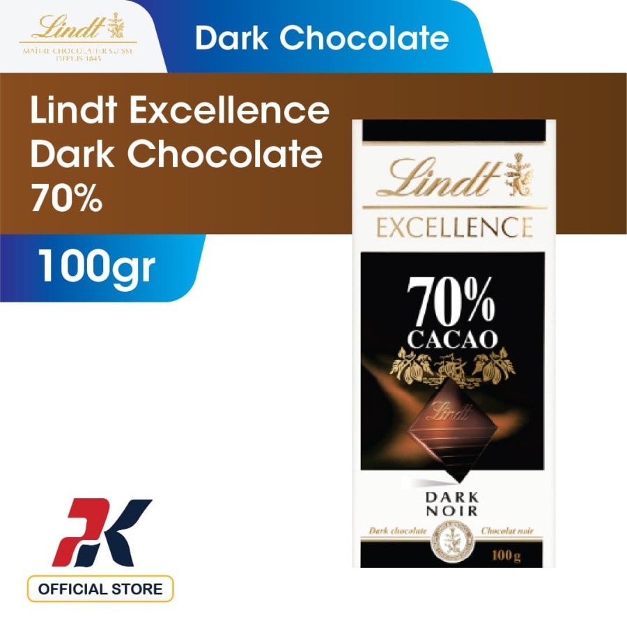 Jual Lindt Excellence Dark Chocolate 70% 100gr | Shopee Indonesia