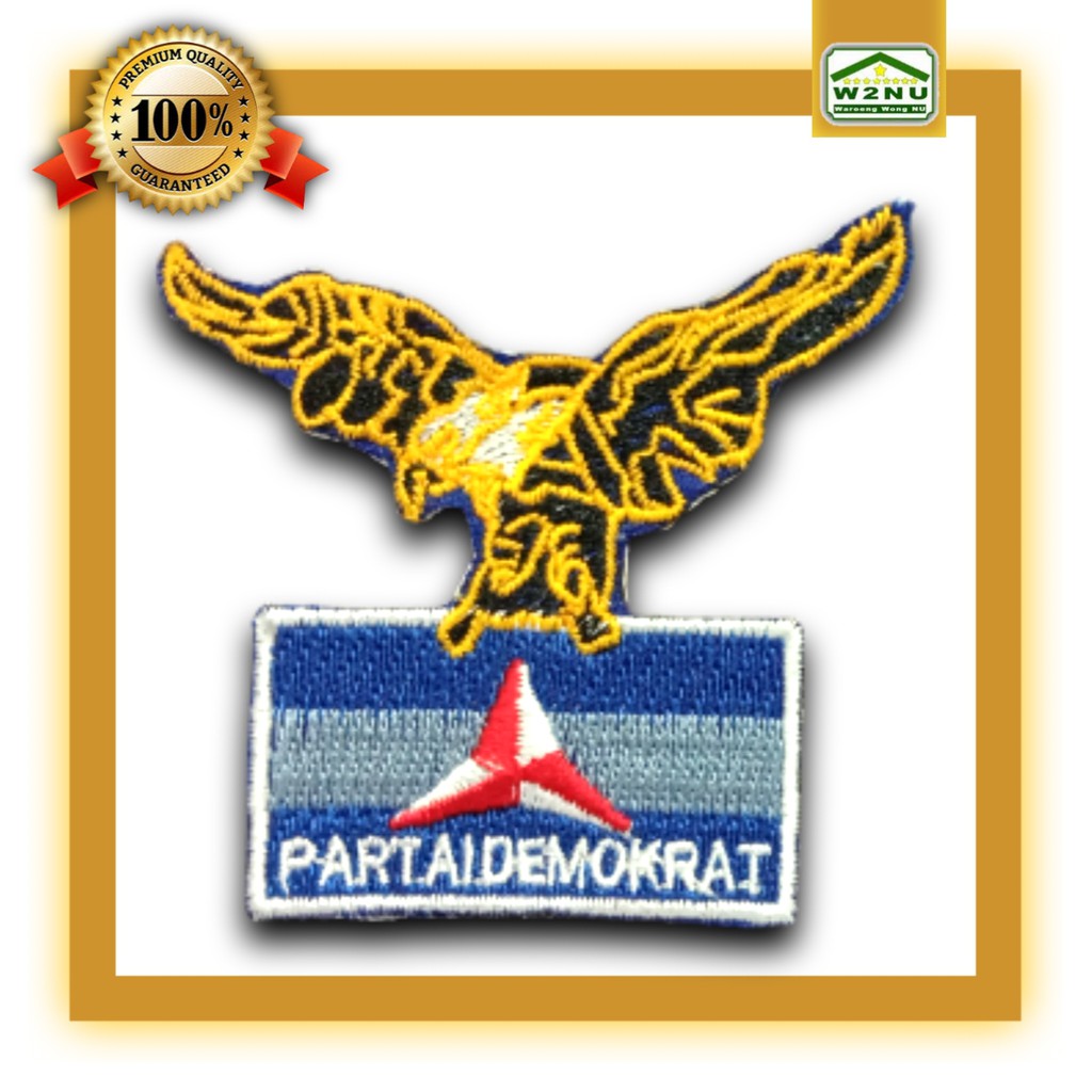 Jual ATRIBUT EMBLEM LOGO BORDIR PARTAI DEMOKRAT GARUDA | Shopee Indonesia