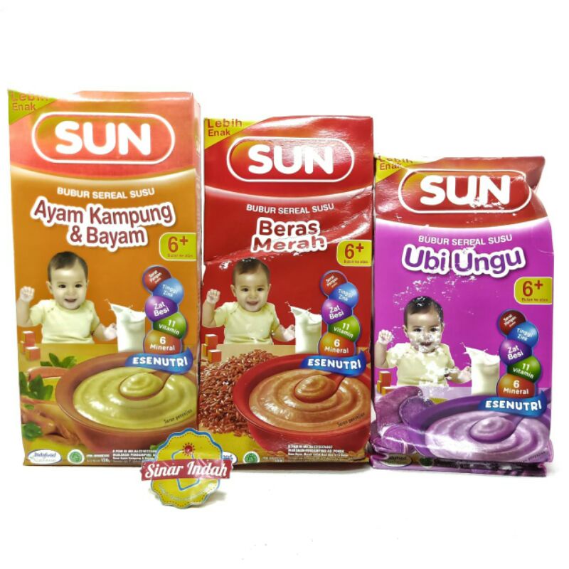 Jual Sun Bubur Sereal Susu Beras Merah Ayam Kampung And Bayam 120g