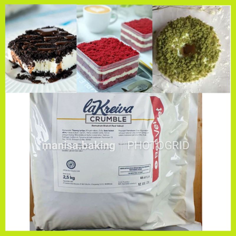 Jual LA KREIVA CRUMBLE 1 KG REPACK COOKIES CRUMBLE TOPPING DONAT REMAH