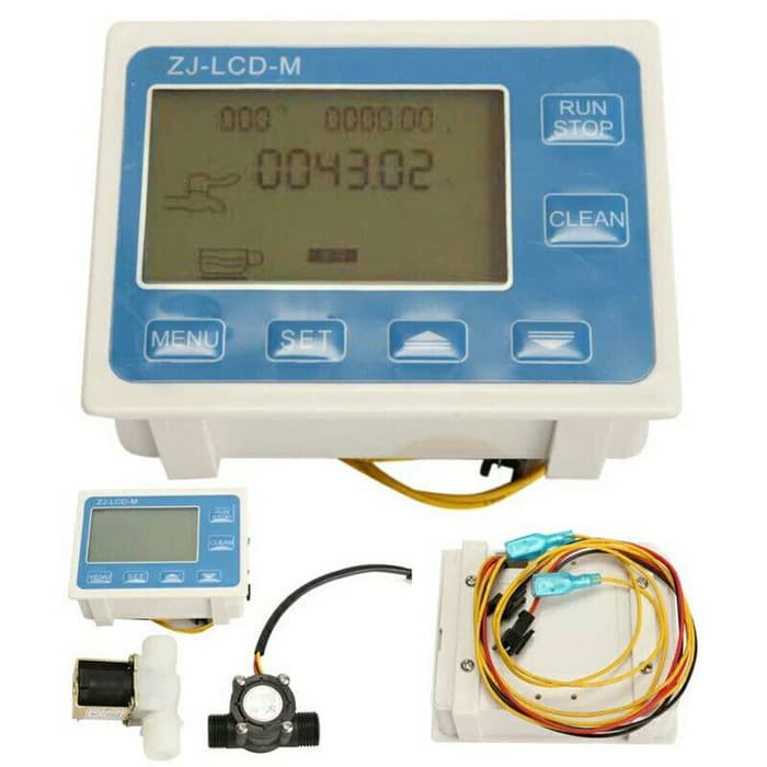 Jual Water Flow Control + Flow Sensor + Solenoid Valve LCD Display ZJ ...