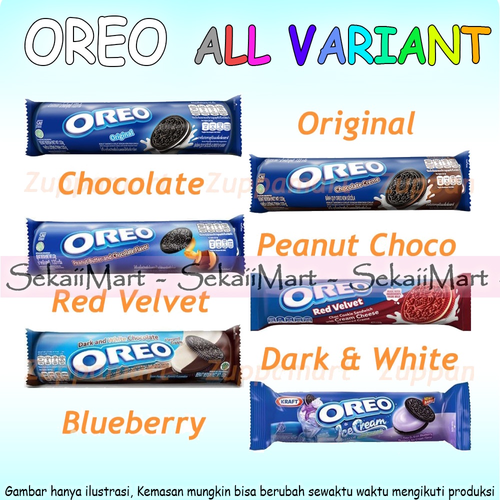 Jual OREO Cream Cookies All Variant - Biskuit Krim Kukis Oreo Semua ...