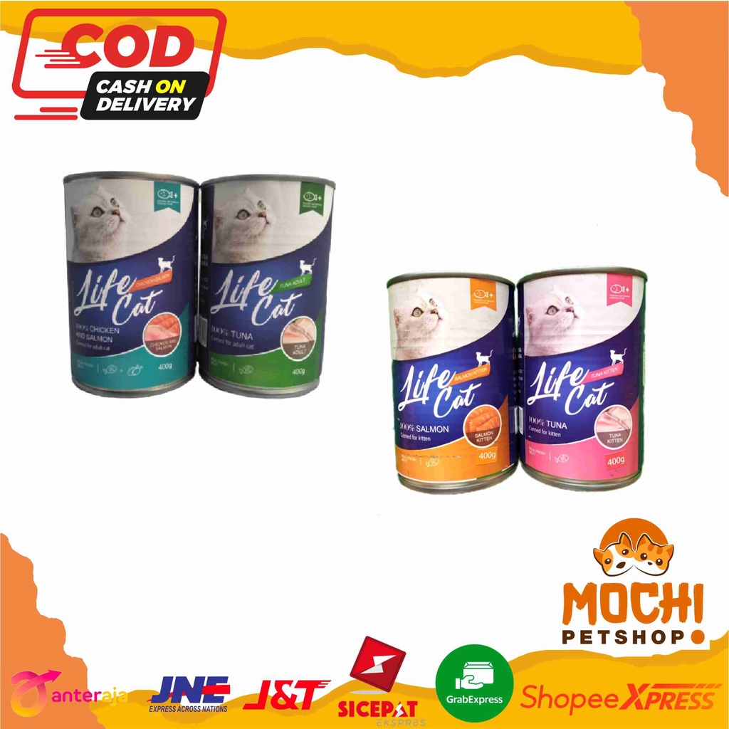 Jual Life Cat Kaleng Kitten Adult Gr Wet Cat Food Kitten Adult Makanan Basah Rasa Tuna Salmon