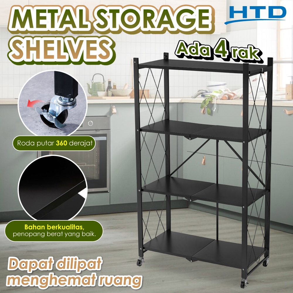 Jual HTD Sport Rak Dapur Multi-Fungsi Metal Storage Rak Lipat Tanpa ...