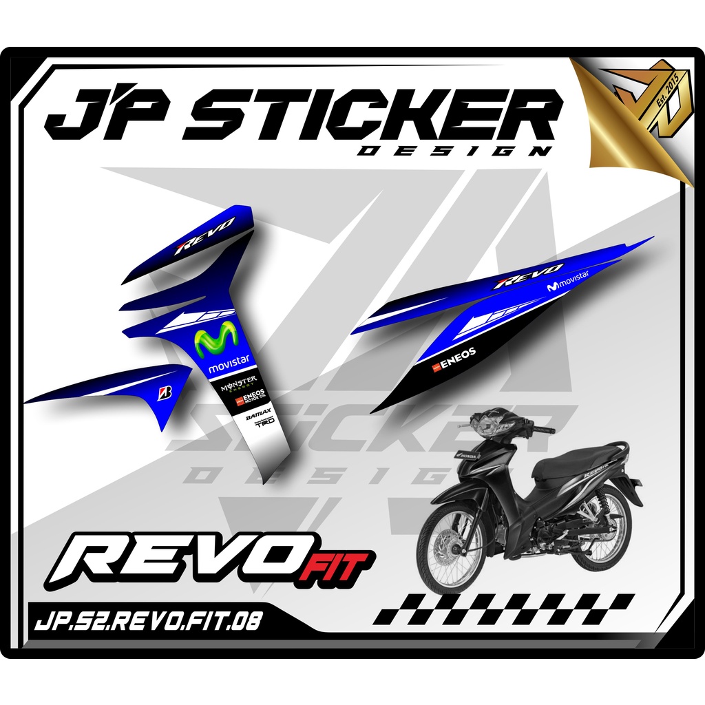 Jual REVO STICKER STRIPING REVO FIT- STICKER MOTOR HONDA REVO FIT 110 ...