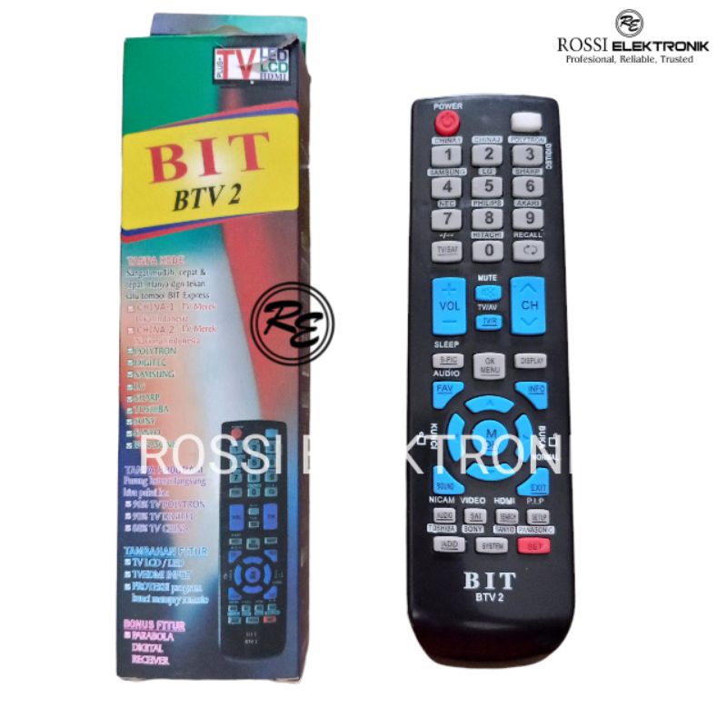 Jual Remot TV BIT 2 Multifungsi Untuk Segala Merk TV | Shopee Indonesia