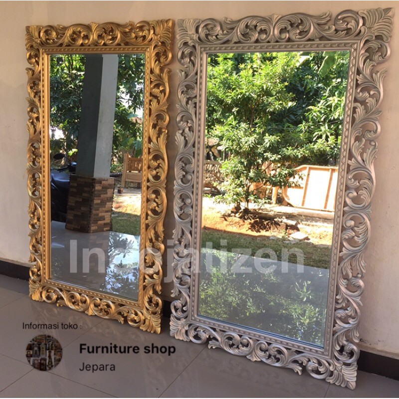 Jual Frame pigura cermin pigura tembok kayu jati | Shopee Indonesia