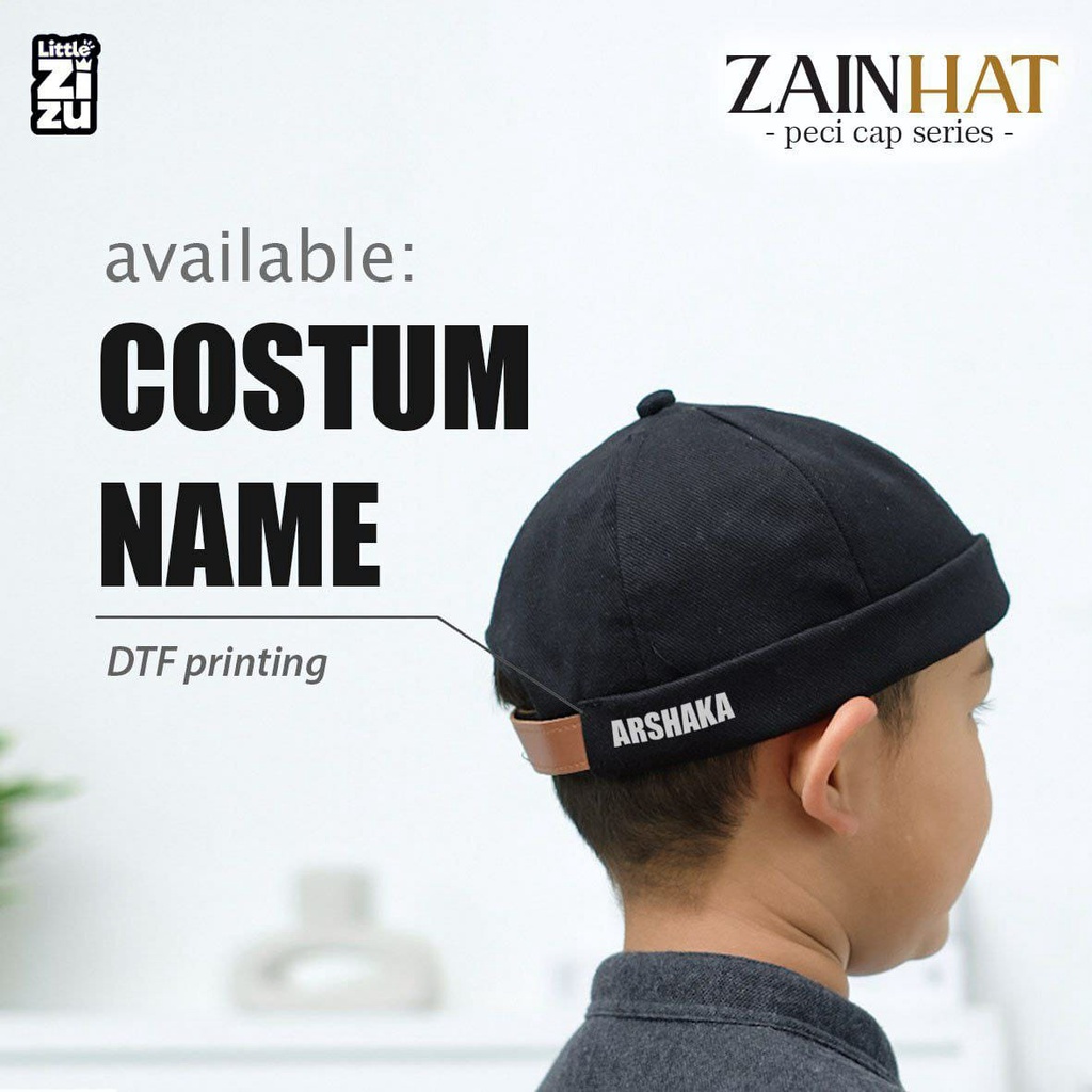 Jual Little Zizu - Zain Mikihat Peci Anak Custom Nama | Shopee Indonesia