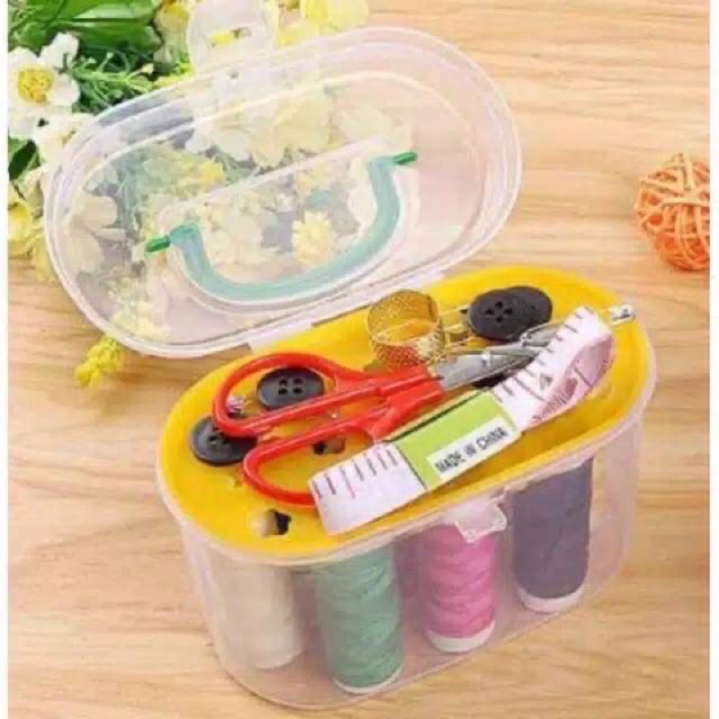 Jual Alat Jahit Kotak Set Lengkap/ Sewing Kit Box / Alat Set Jahit Isi