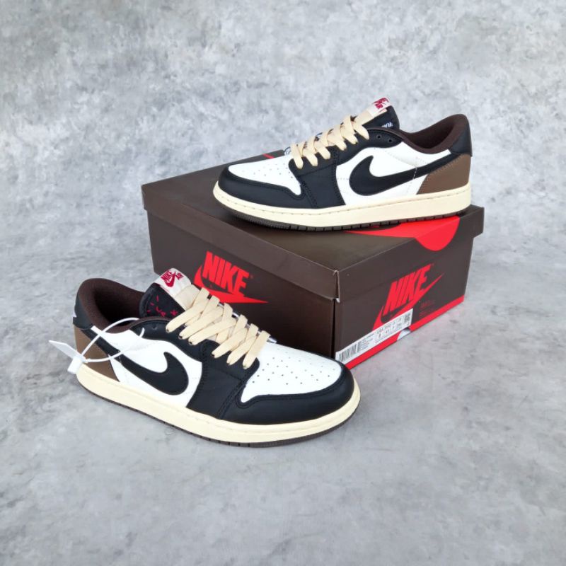 Jual AIR JORDAN 1 LOW TRAVIS SCOOT BNIB 100% | Shopee Indonesia