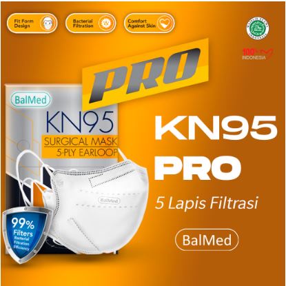 Jual BalMed Masker Medis / Surgical Mask KN95 PRO 5-PLY - Kemenkes ...