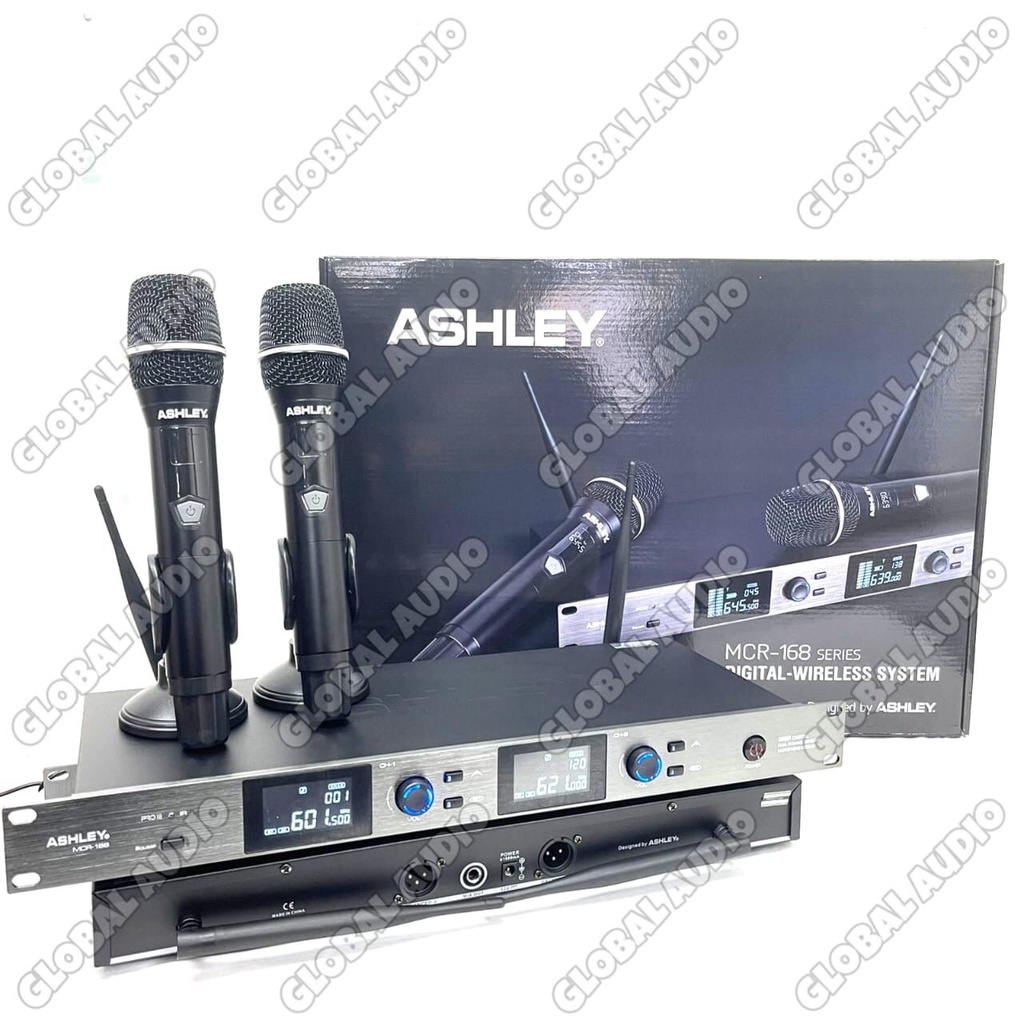 Jual Mic Wireless Ashley MCR168 Champange Microphone 2 Handleld Tanpa