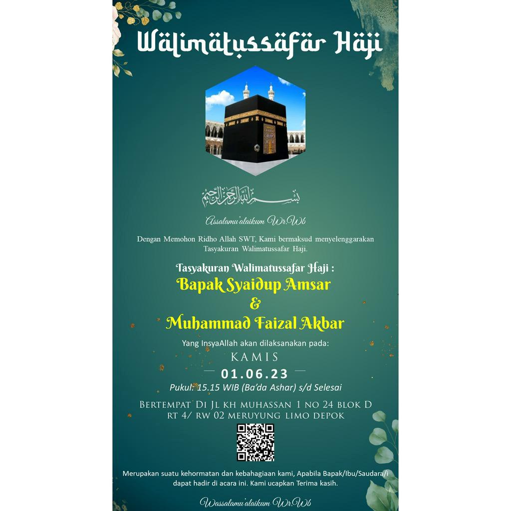 Jual UNDANGAN WALIMATUSSAFAR HAJI DIGITAL ONLINE KODE W-B | Shopee ...