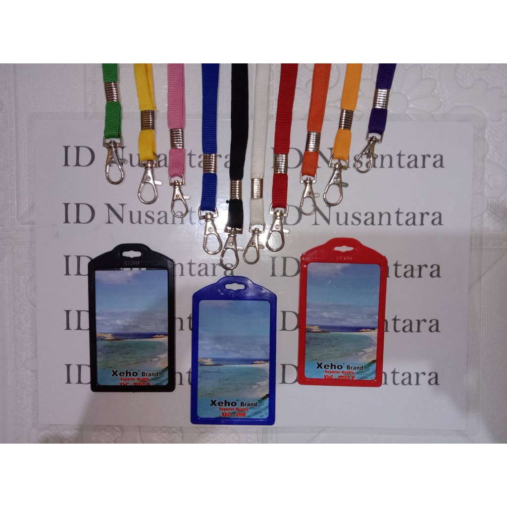 Jual Paket Tali Kait Besi + Casing ID Card Plastik Xeho | Shopee Indonesia