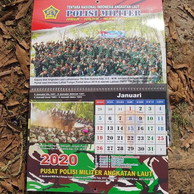 Jual Kalender Dinding Polisi Militer Angkatan Laut Tahun 2020 Terlaris