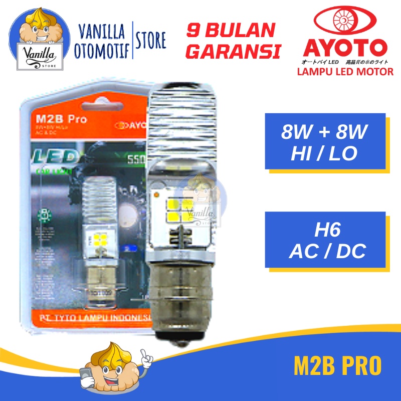 Jual LAMPU LED Motor Bebek/matic AYOTO M2B PRO Ac Dc HI/LO ( GARANSI 9 ...