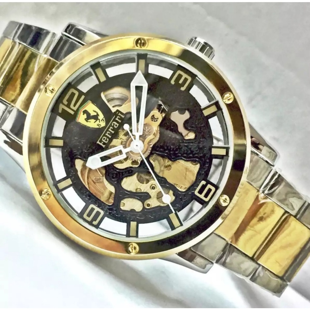 Jual JAM TANGAN FERRARI MESIN OTOMATIS TANPPA BATRAI FREEE BOX | Shopee ...