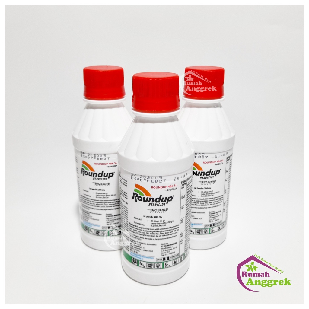 Jual Herbisida Roundup 486 SL 200 ml obat racun rumput gulma hama ...
