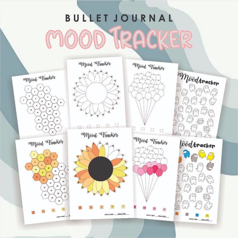 Jual MOOD TRACKER - LOOSE LEAF AESTHETIC BULLET JOURNAL || INSERT ...