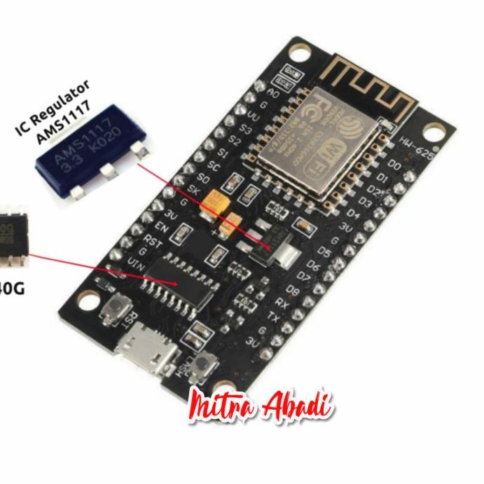 Jual NodeMcu ESP8266 V3 Lua CH340G WIFI Module | Shopee Indonesia