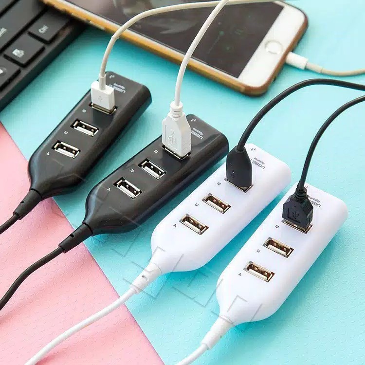 Jual Hub 4 Port USB 2.0 Mini Warna Hitam/Putih untuk Laptop/PC | Shopee ...