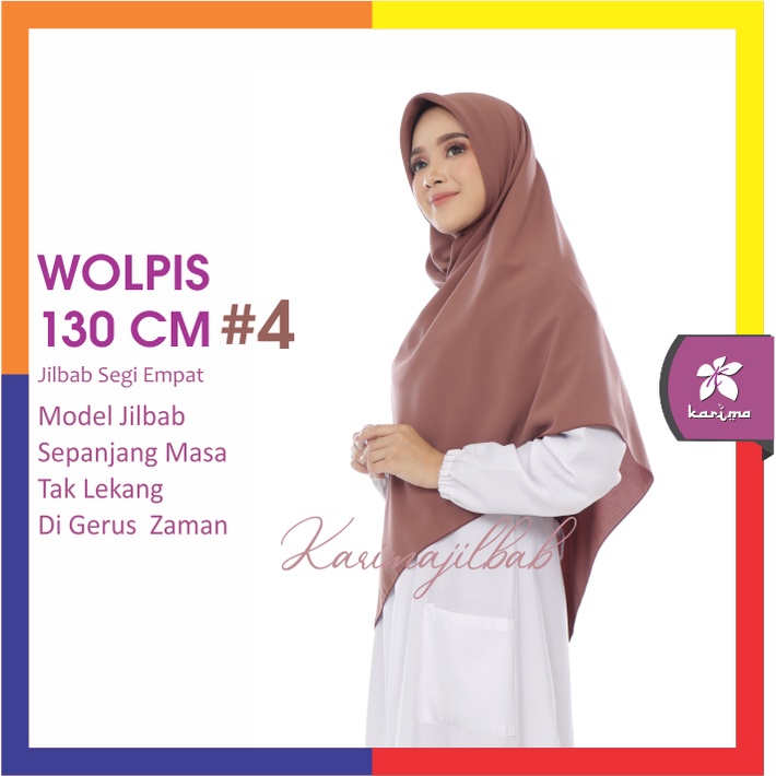 Jual Wolfis Jilbab Segi Empat Syari 130cm Bahan Wolfis Grade A Karimajilbab 4 Shopee Indonesia