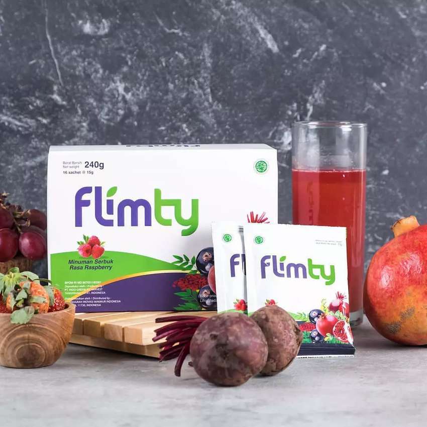 Jual Flimty Fiber Antidioxidan Rasa Balackcurrant & Raspberry / 1 Box ...