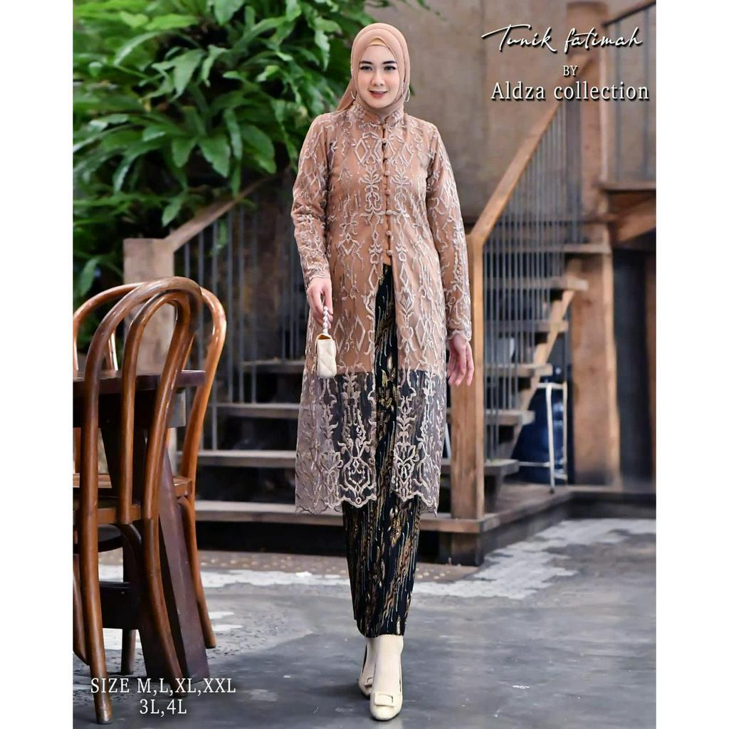 Jual Stelan Rok Wanita Tunik Fatimah Jumbo Ld 120 Baju Kebaya Kondangan ...