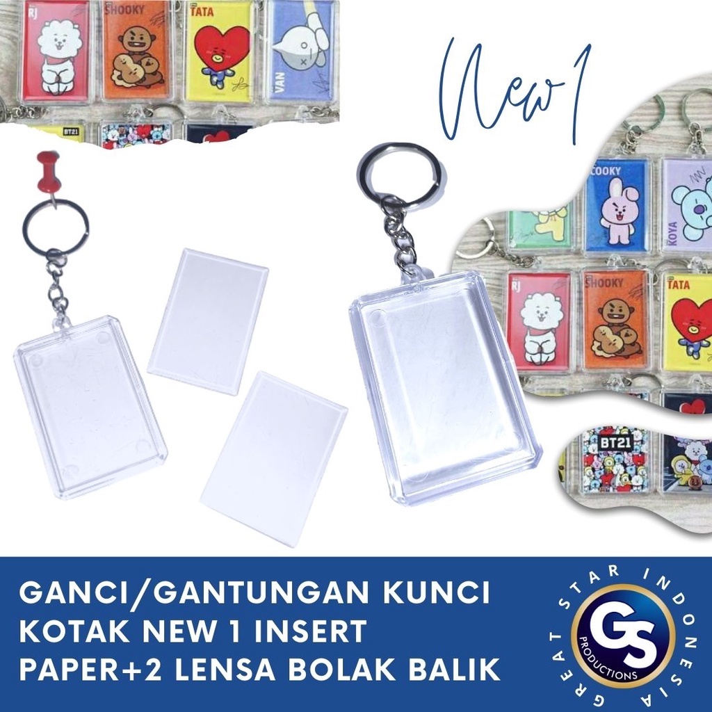 Jual GANCI/GANTUNGAN KUNCI KOTAK NEW 1 INSERT PAPER + 2 LENSA BOLAK ...