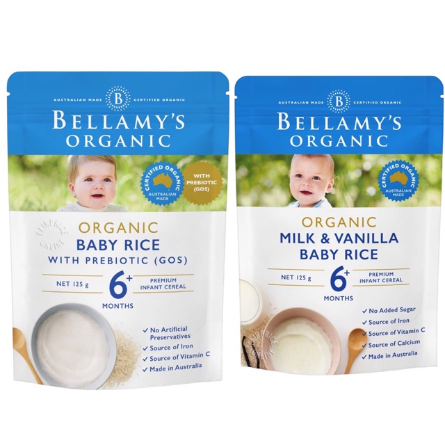 Jual Bellamy's Organic Baby Rice 125g, Bellamy's Organic Baby Rice Milk ...
