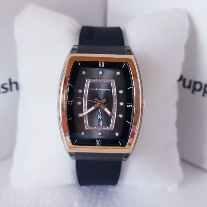Jual (Terima Cod)Jam Tangan Wanita Fashion Hushpuppies Oval Karet ...