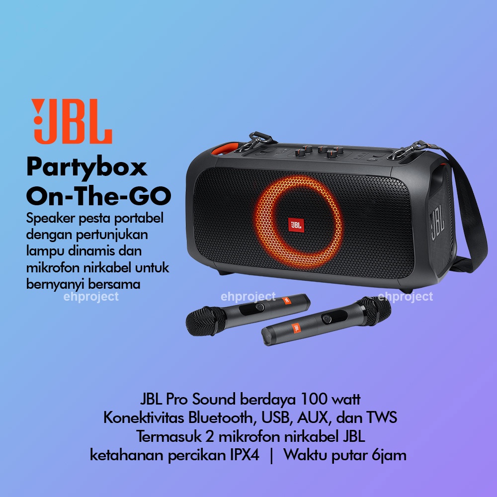 Jual JBL PARTY Box On The Go ORI Portable Party Speaker Wireless