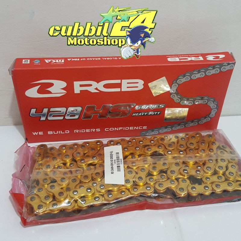 Jual rantai gold RCB 428 HS SERIES 132L NINJA R 150/ SONIC 150/SUPRA ...