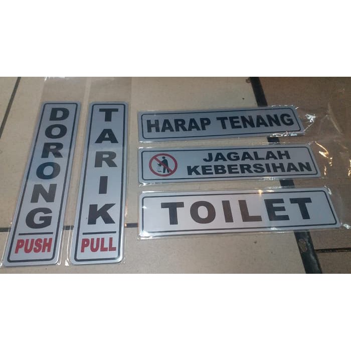 Jual Sign Label Sticker Dorong Tarik Pintu Door Sign Pull Push