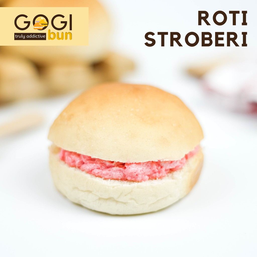 Jual Roti Strawberry Roti Manis Roti Isi Strawberry Bun Burger Selai ...