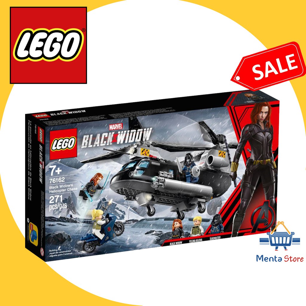 Marvel black widow's helicopter chase set lego 76162 sale