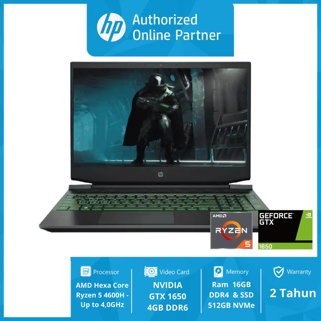 Jual Hp Pavilion Gaming 15 Ec1077ax Amd Ryzen 5 4600h16gb512gb Ssdvga 4gb Shopee Indonesia 