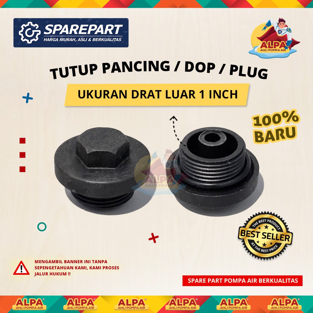Jual Tutup Pancing / DOP / Plug Pompa Air Drat Luar 1 Inch | Shopee ...