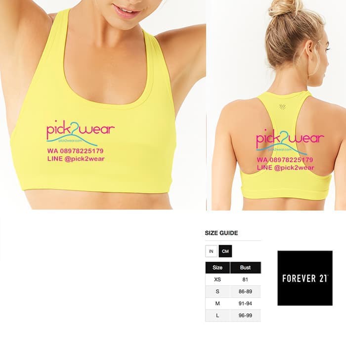 Forever 21 sports bra sizing sales