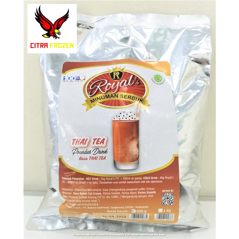 Jual Royal Bubuk Minuman Thai Tea 500gr | Shopee Indonesia