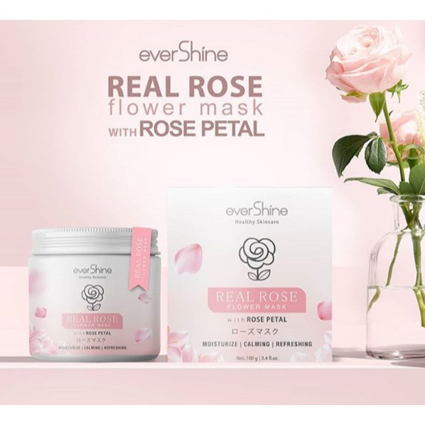 Jual Evershine Rose Flower Mask natural mask rose mask | Shopee Indonesia